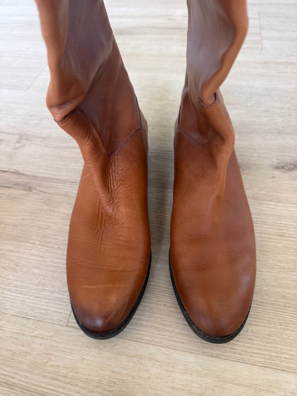 Sam Edelman Penny Riding Boot Tan Brown Equestrian Leather Tall 9.5 - Picture 13 of 13